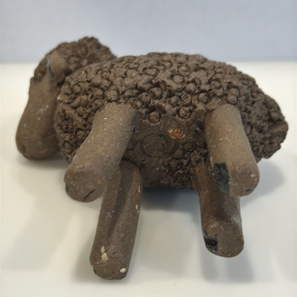 HANDMADE Clay Sheep Sculpture Figurine 2.5” - Picture 6 of 9
